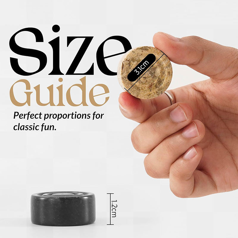 Checkers Figures - Black & Coral