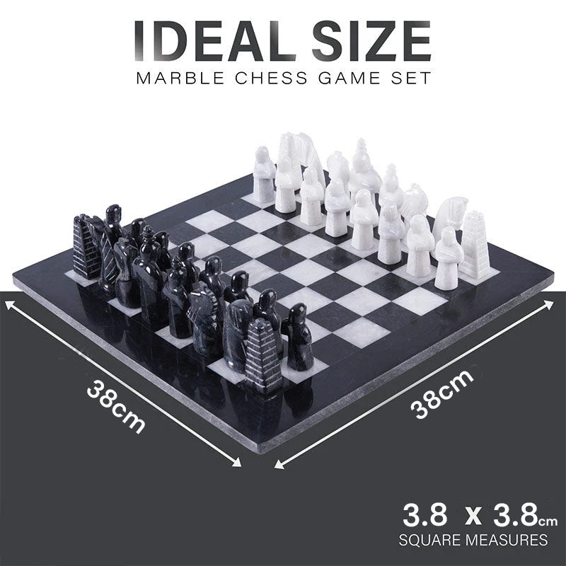 38cm Chess Set - Black & White