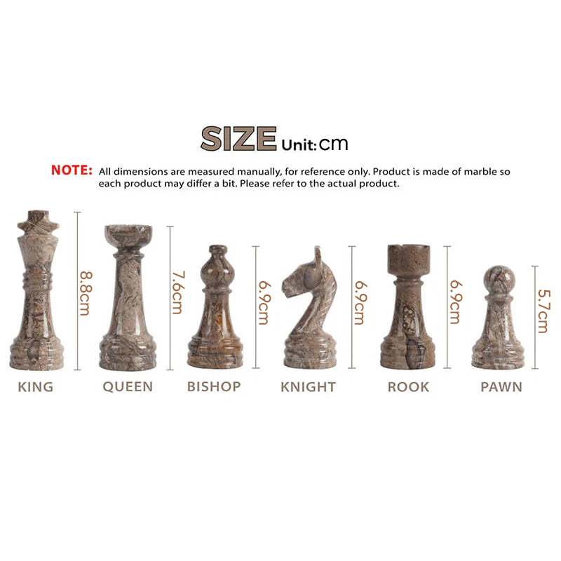 Chess Figures - White & Oceanic