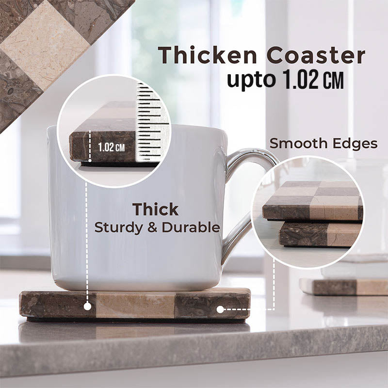 Checkers Coaster Plates - Set Of 4