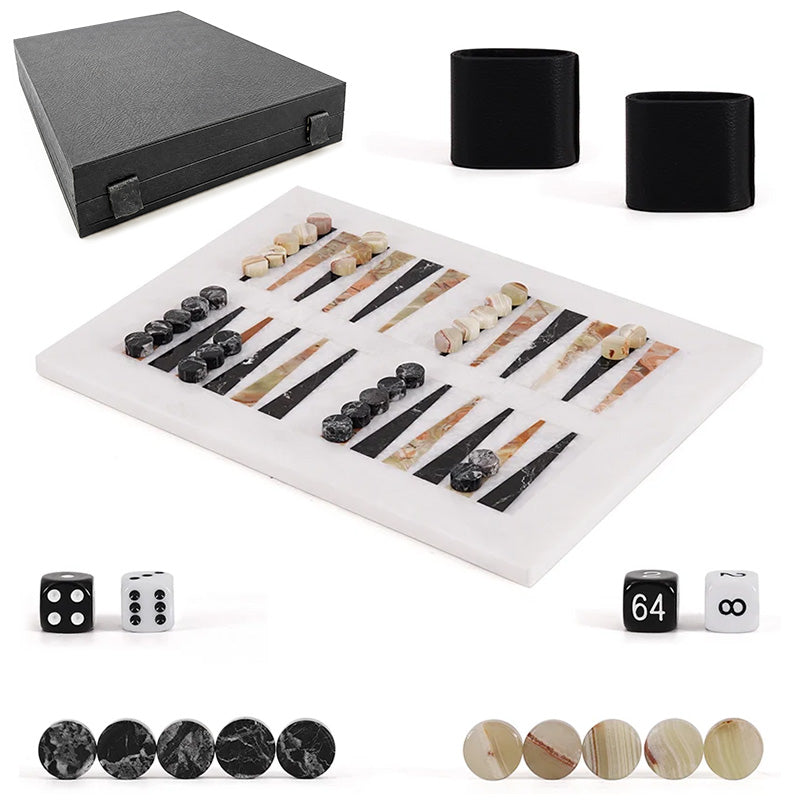 BACKGAMMON - Zebra Black & Green