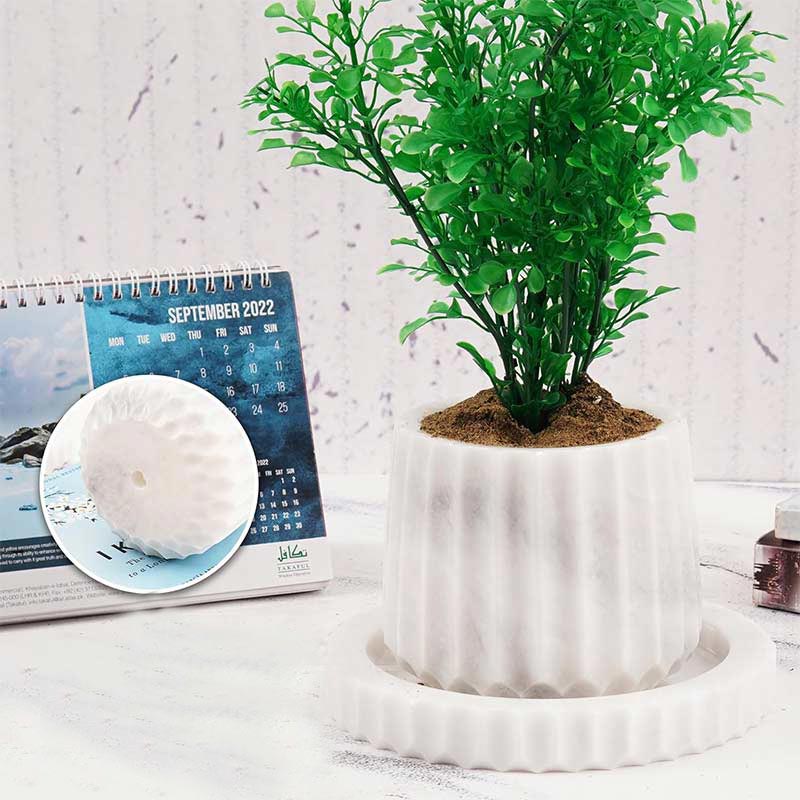 planter, indoor planter, marble planter, home decor