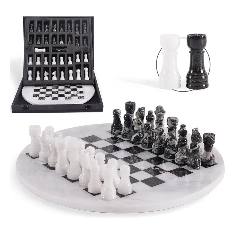 30 cm Round Chess Set With Standard Storage Box