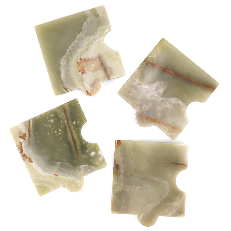 Puzzle Coaster Plates - Set of 4