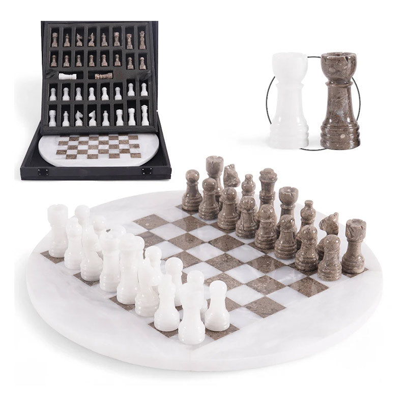 30 cm Round Chess Set With Standard Storage Box