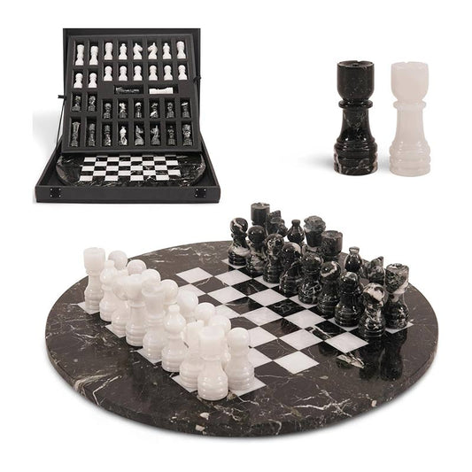 38 cm Round Chess Set With Standard Storage Box