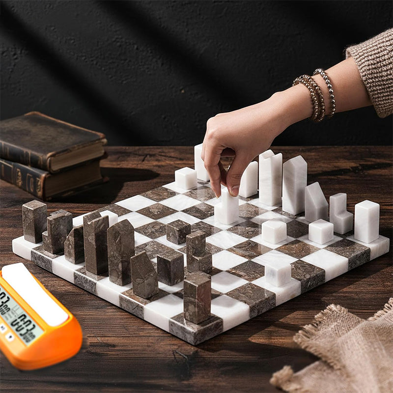 30cm Signature Chess Set - White & Oceanic