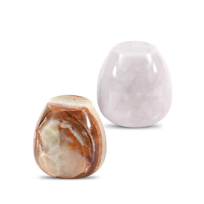 Salt and Pepper Egg Shape Set of 2