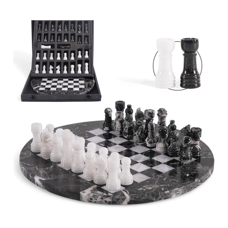 30 cm Round Chess Set With Standard Storage Box