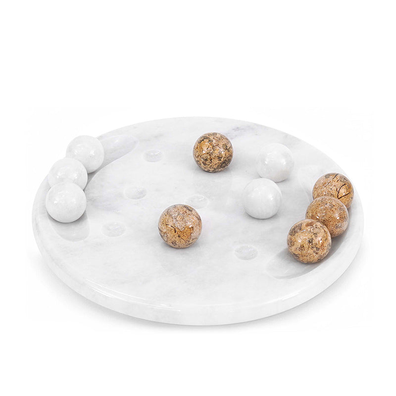 25cm Tic Tac Toe - White & Coral