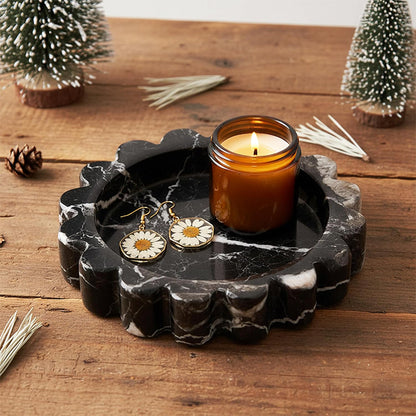 Round Jewellery Tray - Cloud Design