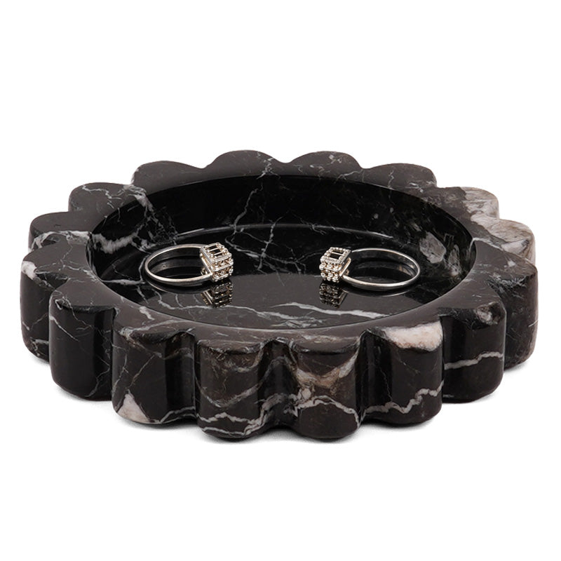 Round Jewellery Tray - Cloud Design