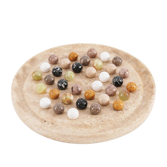 25cm Peg Solitaire - Travertine
