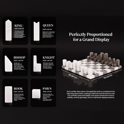 30cm Signature Chess Set - White & Oceanic