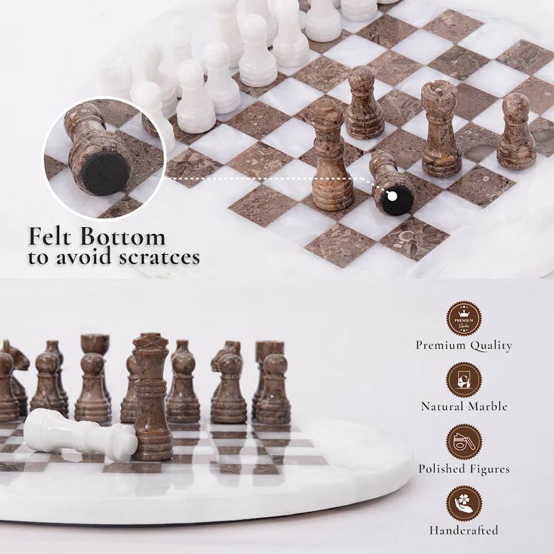 30 cm Round Chess Set With Standard Storage Box
