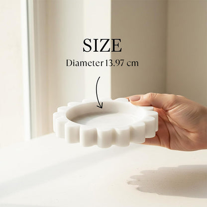 Round Jewellery Tray - Cloud Design