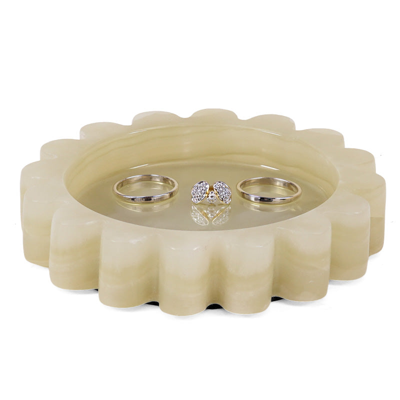 Round Jewellery Tray - Cloud Design