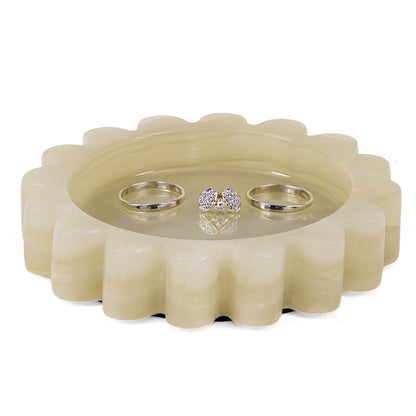 Round Jewellery Tray - Cloud Design
