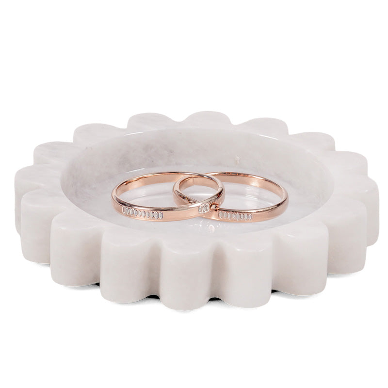Round Jewellery Tray - Cloud Design