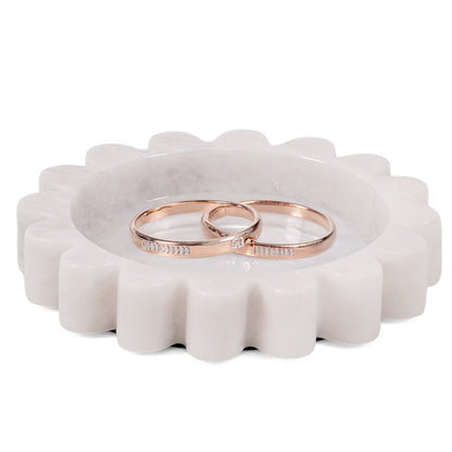Round Jewellery Tray - Cloud Design