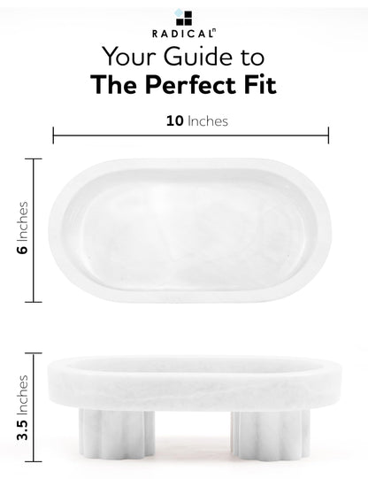 Pedestal Oval Tray