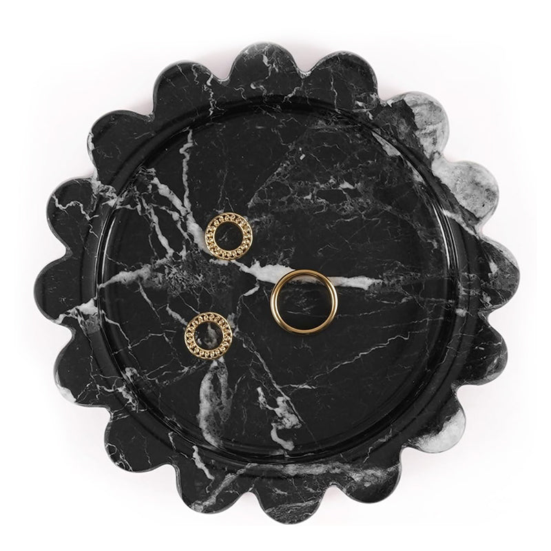 Round Jewellery Tray - Cloud Design
