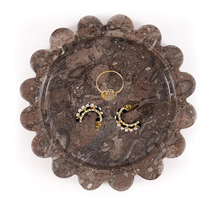 Round Jewellery Tray - Cloud Design