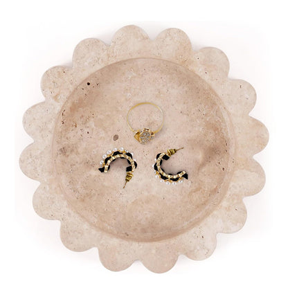 Round Jewellery Tray - Cloud Design