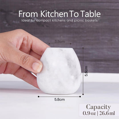 Salt and Pepper Egg Shape Set of 2