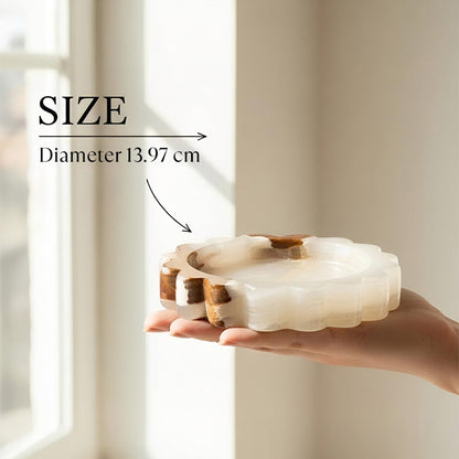 Round Jewellery Tray - Cloud Design