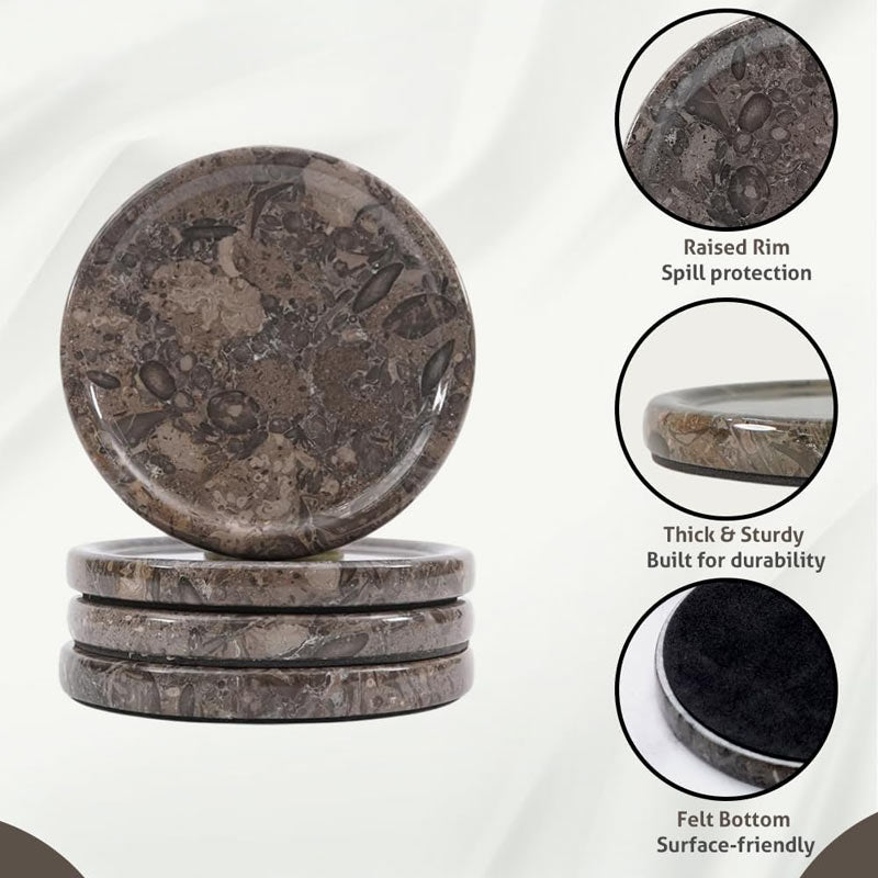 Coaster Plates - Depth Design - Set of 4