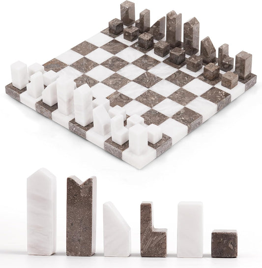 30cm Signature Chess Set - White & Oceanic