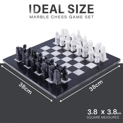 38cm Chess Set - Black & White