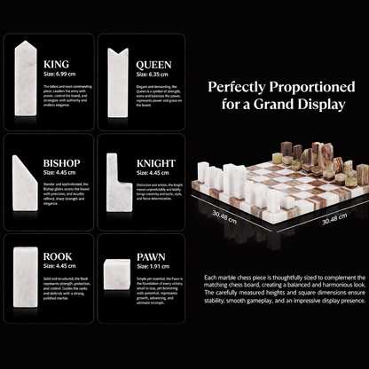 30cm Signature Chess Set - White & Green