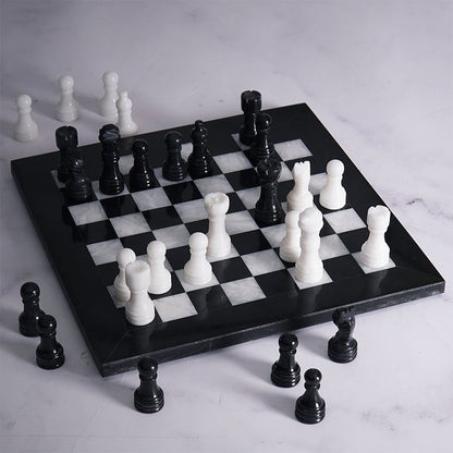  Chess board, chess set, marble chess set