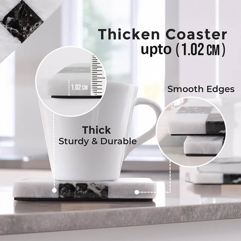 Checkers Coaster Plates - Set Of 4