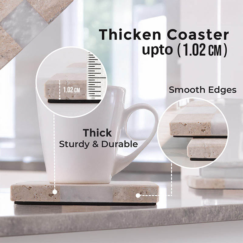 Checkers Coaster Plates - Set Of 4