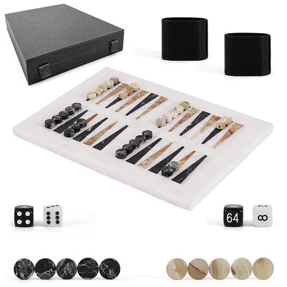 BACKGAMMON - Zebra Black & Green