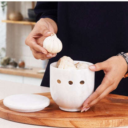 garlic storage, garlic container , garlic holder 

