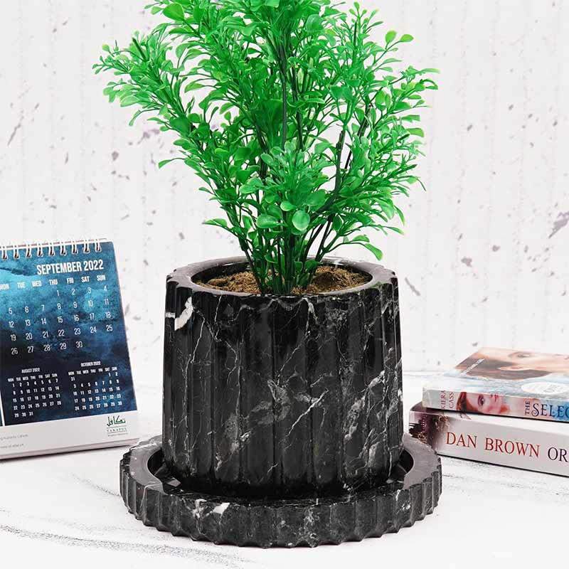 planter, indoor planter, marble planter, home decor