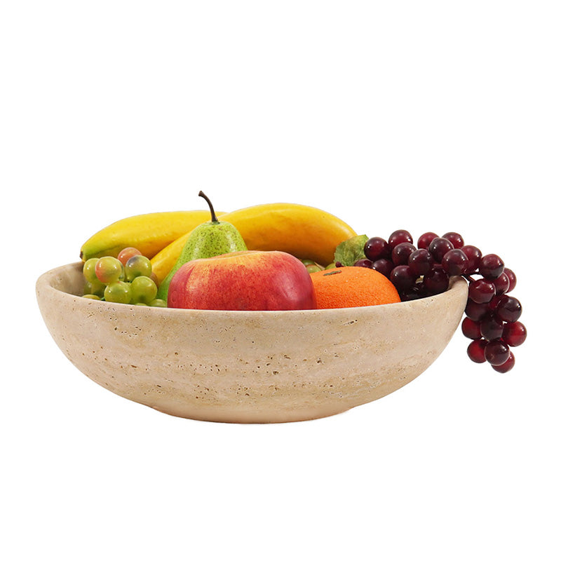 serving bowl, travertine bowl , decorative bowl