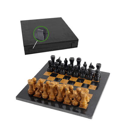 30cm Chess Set - Black & Golden